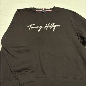 Tommy Hilfiger Black Crewneck Sweater for Men